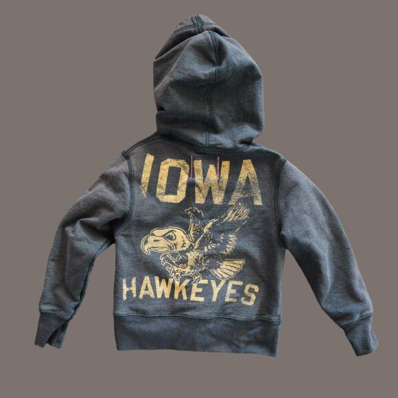 Charcoal Iowa Hawkeyes Zipper Hoodie: 2T - Picture 1 of 6